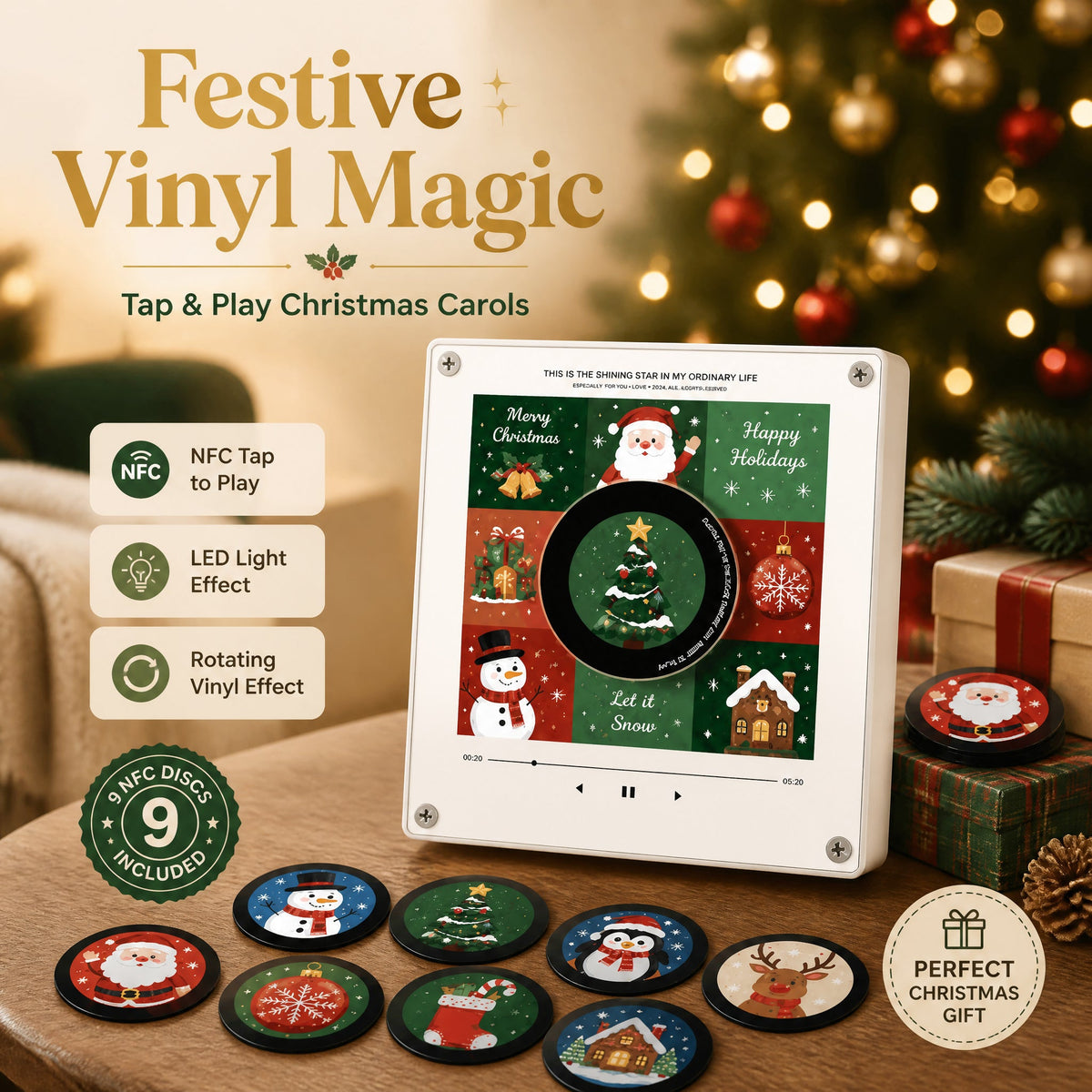 Christmas Vinyl Frame festive lifestyle display