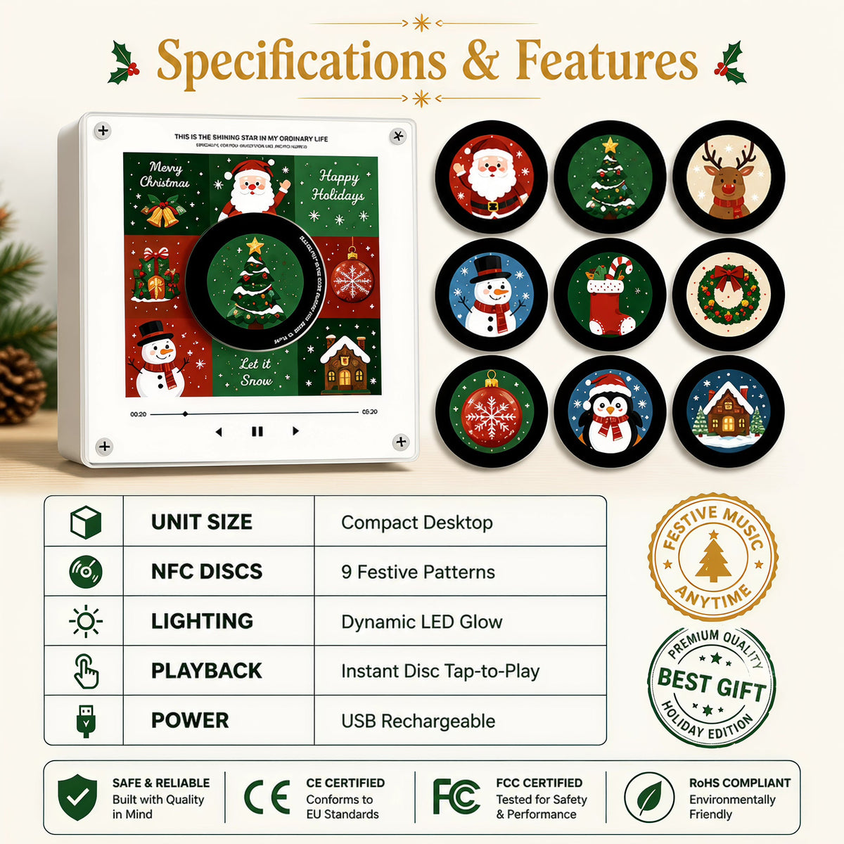 Christmas Vinyl Frame specifications and features